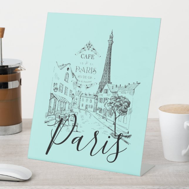 Cafe Paris   Pedestal Sign (In SItu)