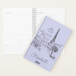 Cafe Paris personalized, custom year Planner