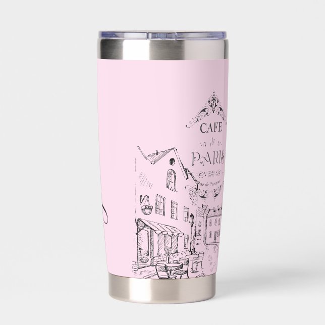Cafe Paris personalized Insulated Tumbler (Back)