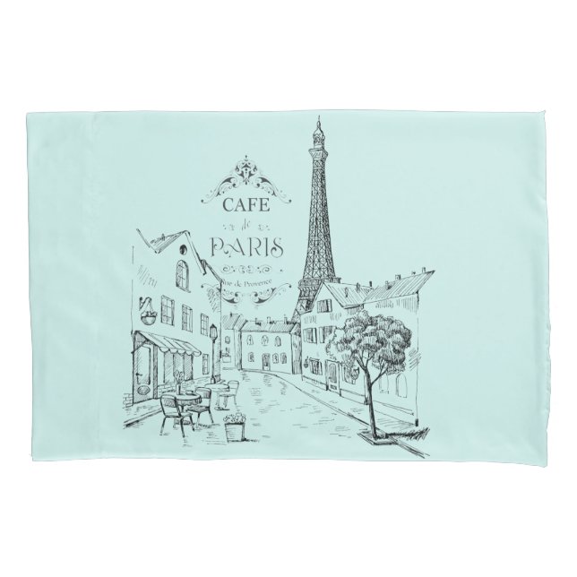 Cafe Paris Pillowcase (Front)