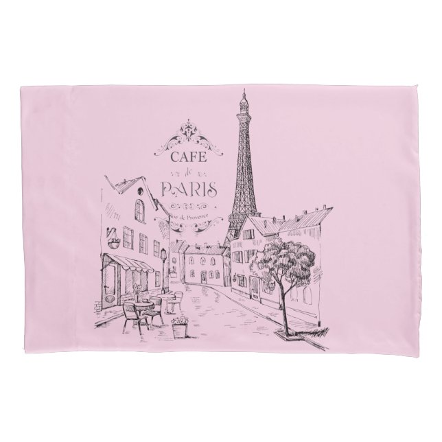 Cafe Paris Pillowcase (Front)