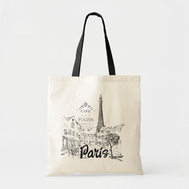 Cafe Paris Tote Bag (Front)