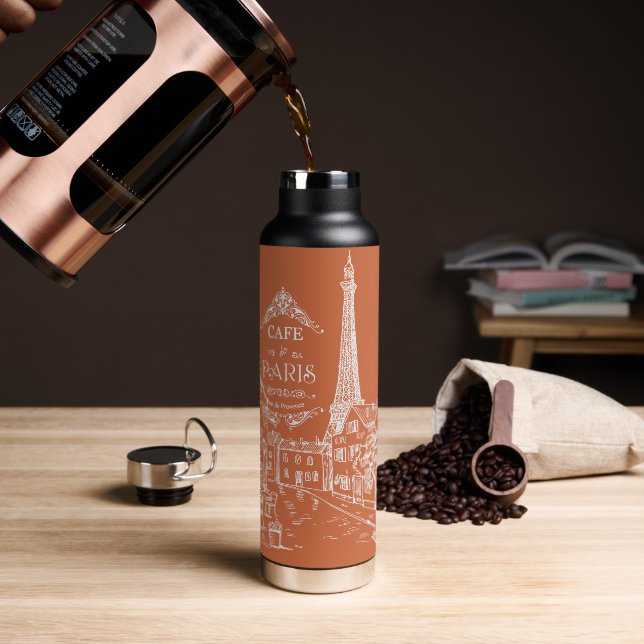 Cafe Paris  Water Bottle (Coffee)