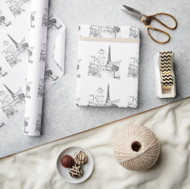 Cafe Paris Wrapping Paper (Crafts)