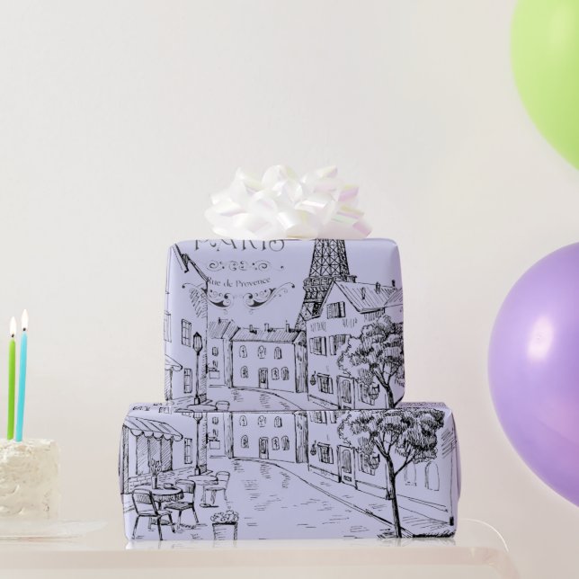 Cafe Paris Wrapping Paper (Party Gifts)