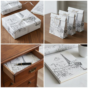 Cafe Paris Wrapping Paper