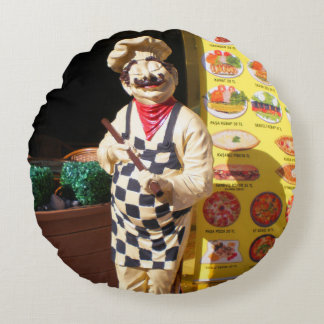 Cafe Pasa Kebap in Kemer. Turkey Round Pillow