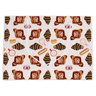 Cafe Pastries and Lattes Large Gift Bag