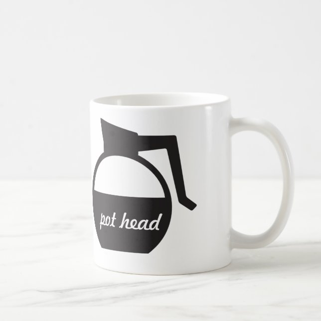 Café Pot Drôle Pot Tête Mug (Droite)