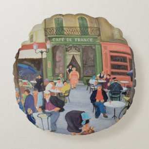 Cafe Provence Round Pillow