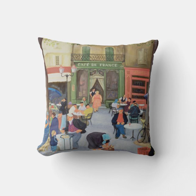 Cafe Provence Throw Pillow (Front)