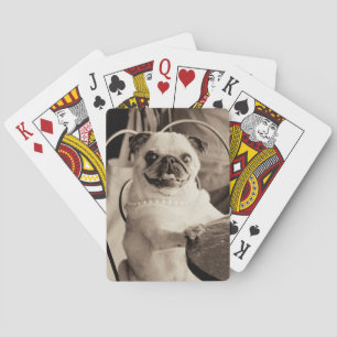 Cafe Pug Playing Cards
