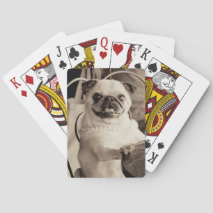 Cafe Pug Playing Cards