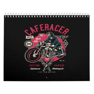 café racer custom garage calendar