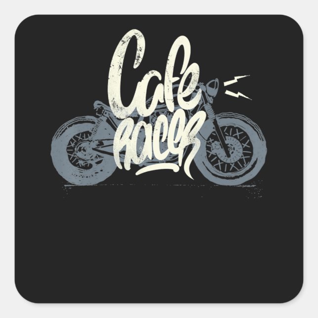 Cafe Racer Gift For Motorcycle Lovers Square Sticker (Front)