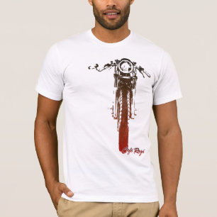 Cafe Racer Head-On Red Vintage Styled Motorcycle T-Shirt