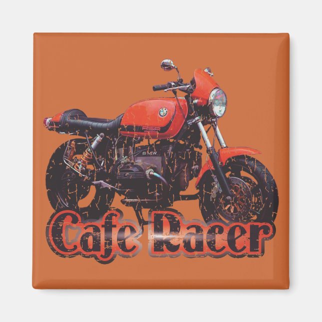 Cafe Racer Motorcycle Magnet (Front)