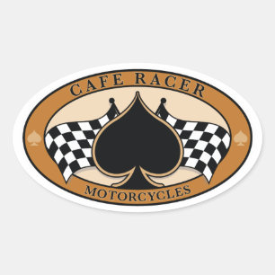 Cafe Racer / Motorcycle Oval Sticker