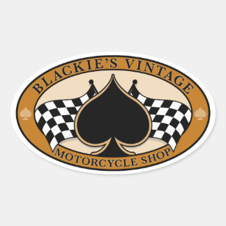 Cafe Racer / Motorcycle Oval Sticker