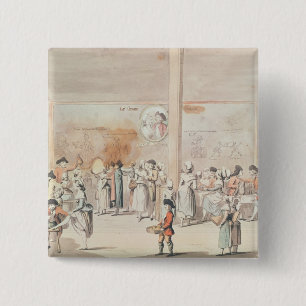 Cafe Ramponneau 2 Inch Square Button