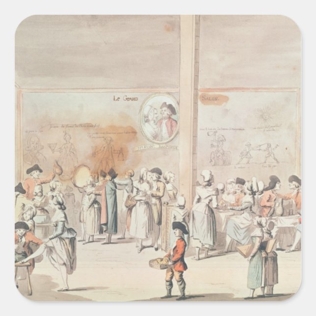 Cafe Ramponneau Square Sticker (Front)