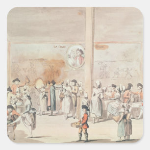 Cafe Ramponneau Square Sticker