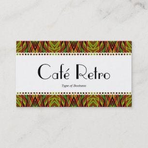 Café Retro (Scalloped) Business Card