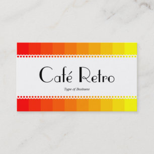 Café Retro (Scalloped) - Colour Transition Business Card