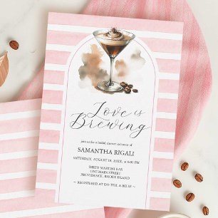 Café rose Martini nuptiale Invitations