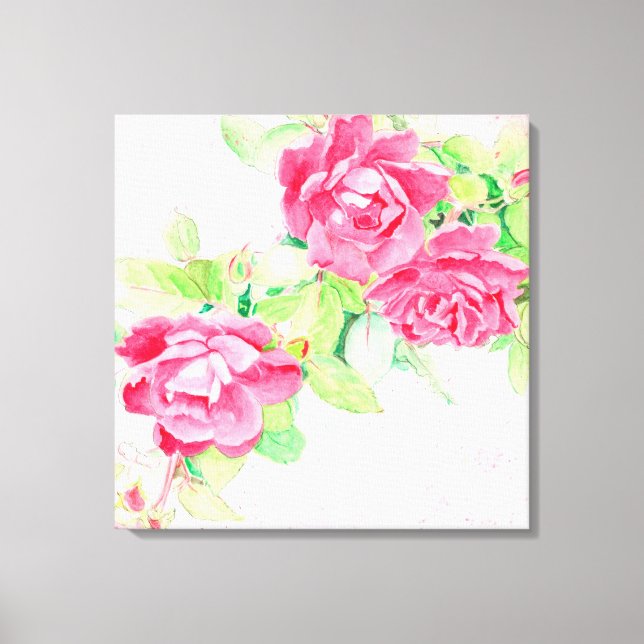 Café Roses Canvas Print (Front)