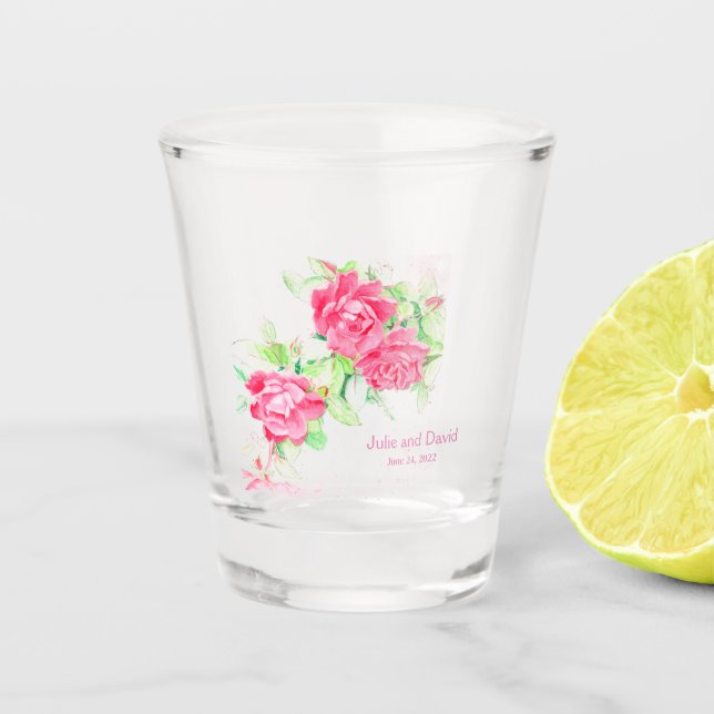 Cafe Roses Shot Glass (Front)