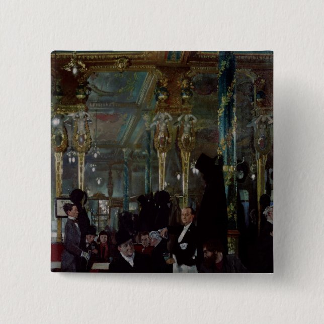 Cafe Royal, London, 1912 2 Inch Square Button (Front)