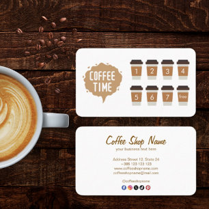 Café Shop Cute Carte de fidélité