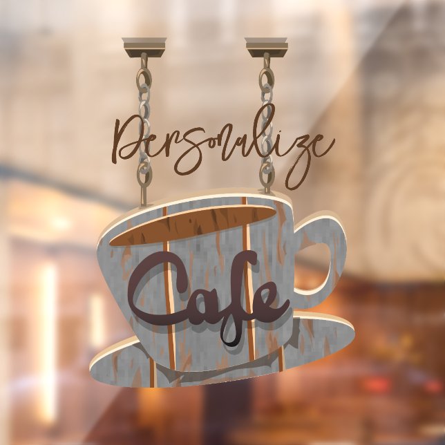 Cafe sign coffee shop wood hanging sign vintage (Sheet 2)
