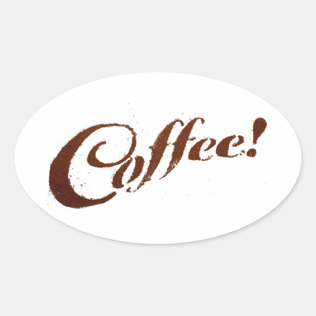 Café - Sticker ovale (Devant)