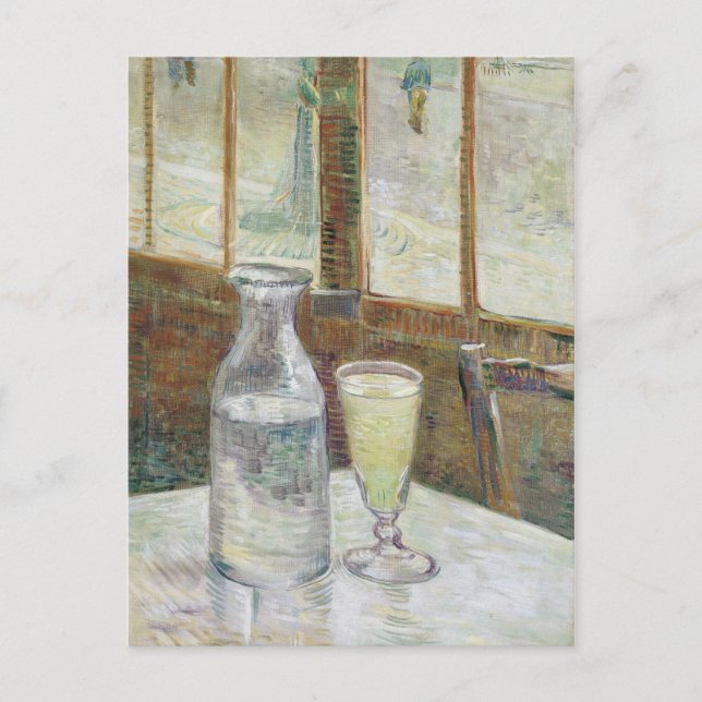 Cafe Table with Absinthe by Vincent Van Gogh Postcard (Front)