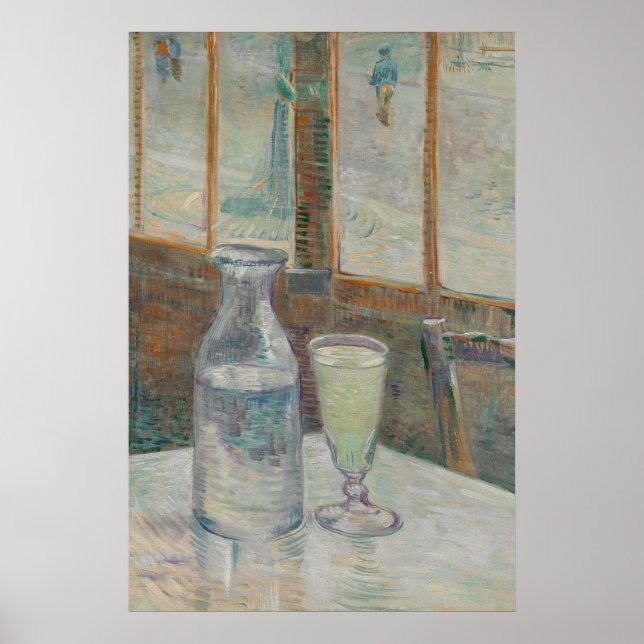 Cafe Table with Absinthe Poster (Front)