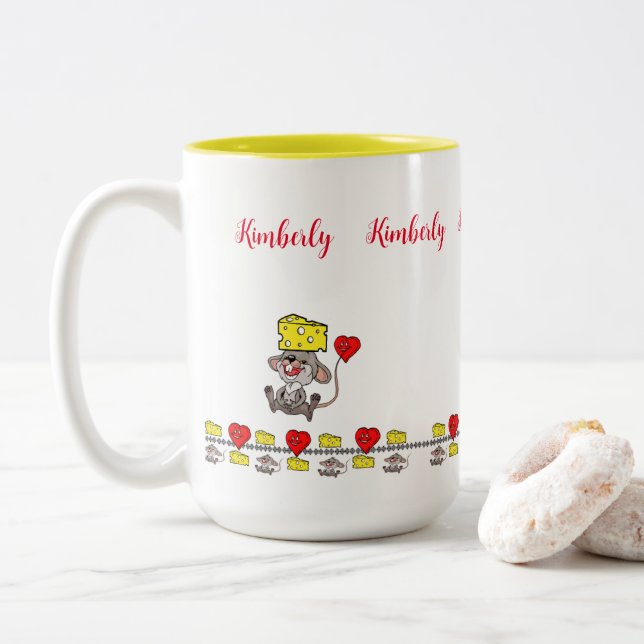 Café Tasse À Thé, Fromage Souris (Avec donut)