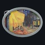 Cafe Terrace at Night by Vincent van Gogh Belt Buckle<br><div class="desc">Cafe Terrace on the Place du Forum by Vincent van Gogh is a vintage fine art post impressionism architectural cityscape painting. An exterior view of a restaurant with tables, chairs, waiters, and people dining. A beautiful night with stars in the sky in Arles, France. About the artist: Vincent Willem van...</div>