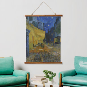 Cafe Terrace at Night by Vincent van Gogh  Hanging Tapestry