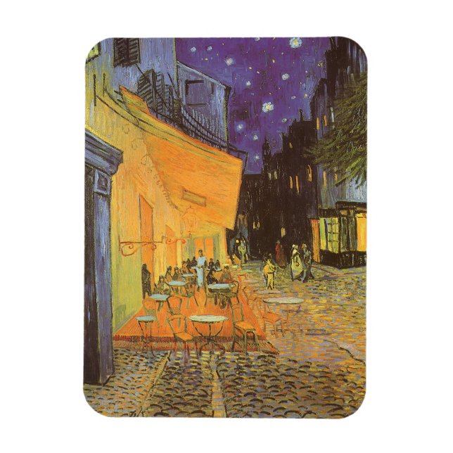 Cafe Terrace at Night by Vincent van Gogh Magnet (Vertical)