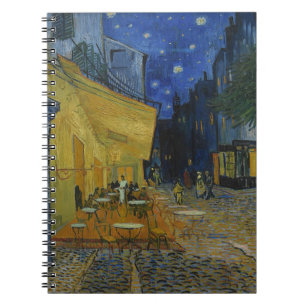 Cafe Terrace at Night by Vincent van Gogh Notebook