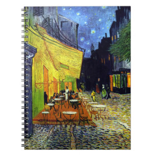 Cafe Terrace at Night by Vincent Van Gogh Notebook