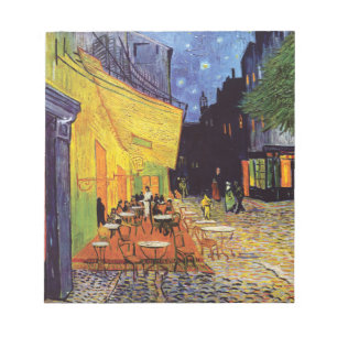 Cafe Terrace at Night by Vincent Van Gogh Notepad