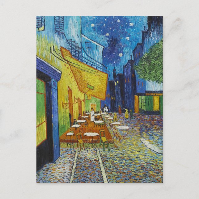 Cafe Terrace At Night by Vincent Van Gogh Postcard (Front)