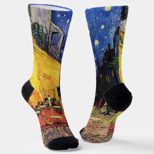 Cafe Terrace at Night by Vincent van Gogh Socks