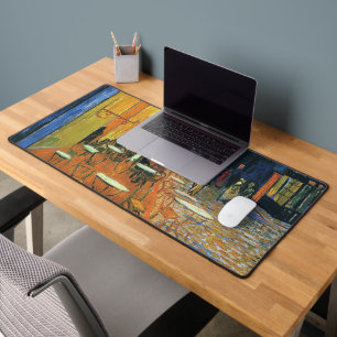 Cafe Terrace at Night Desk Mat