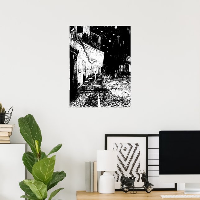 Cafe Terrace at Night Poster (Home Office)