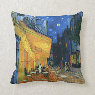 Café Terrace at Night Throw Pillow