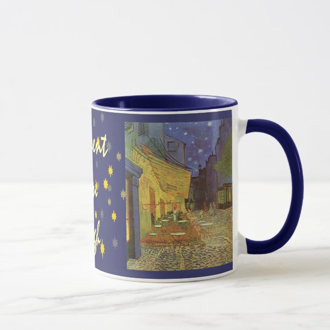 Cafe' Terrace At Night Van Gogh coffeehouse Gifts Mug (Right)